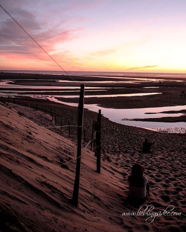 Frankreich Atlantik Moliets Plage Strand Sonnenuntergang