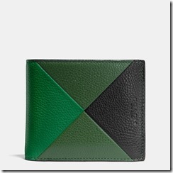 Patchwork Leather Compact ID Wallet in Refined Pebble Leather_75283_Grass