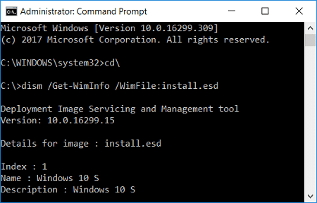 Install.ESDを抽出してInstall.WIMWindows10