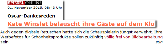 Kate Winslet belauscht ihre Gäste auf dem Klo