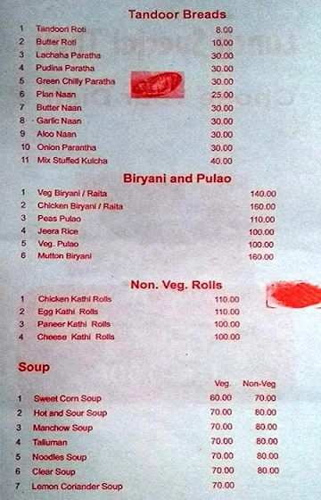 The Capital Kitchen menu 