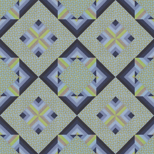 Scrappy Half Square Triangle block and quilt design