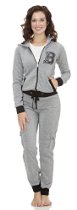 <br />Classic Designs Womens Brooklyn One Piece Fleece Hoodie Jumpsuit Lounger