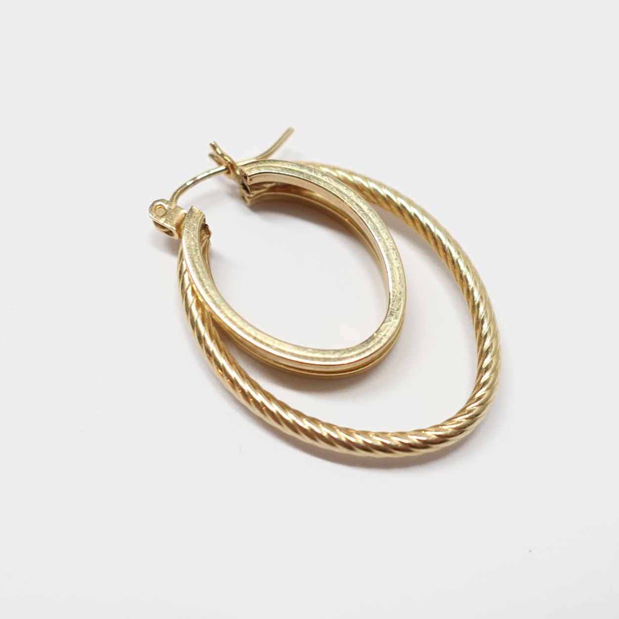 14K Gold Triple Hoop Earrings