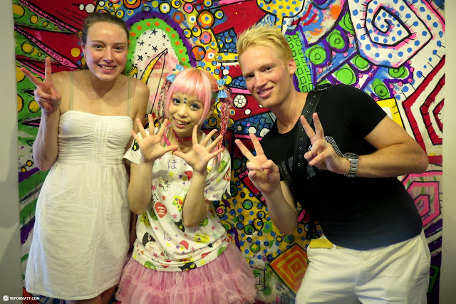 Lacey & Matt with Harajuku style icon and Kera Magazine model Haruka Kurebayashi in Harajuku, Japan 