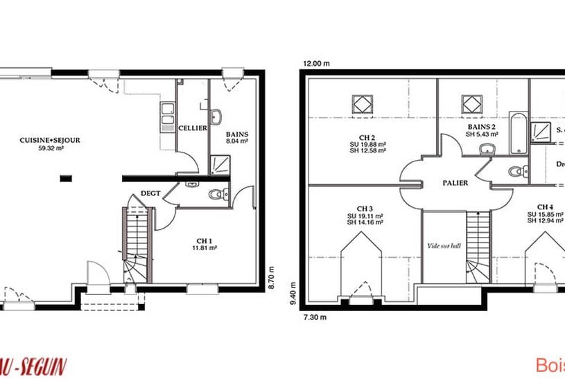  Vente Terrain + Maison - Terrain : 540m² - Maison : 97m² à Chacrise (02200) 