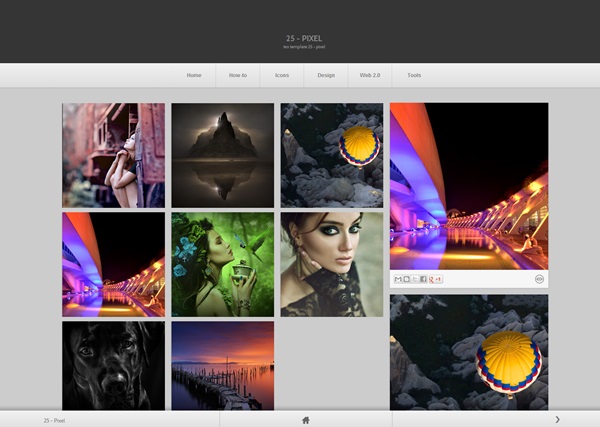 25 Pixel free blogger template download