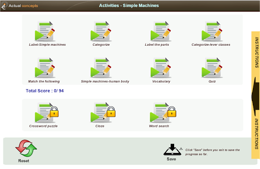 Activities in Simple Machines