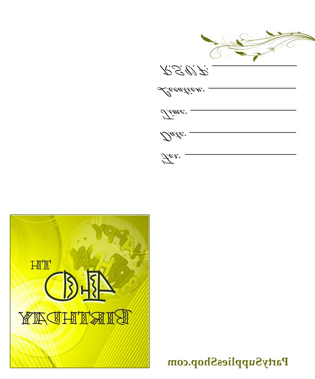 Free Printable Invite