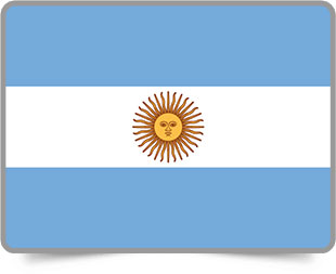 Argentine framed flag icons with box shadow