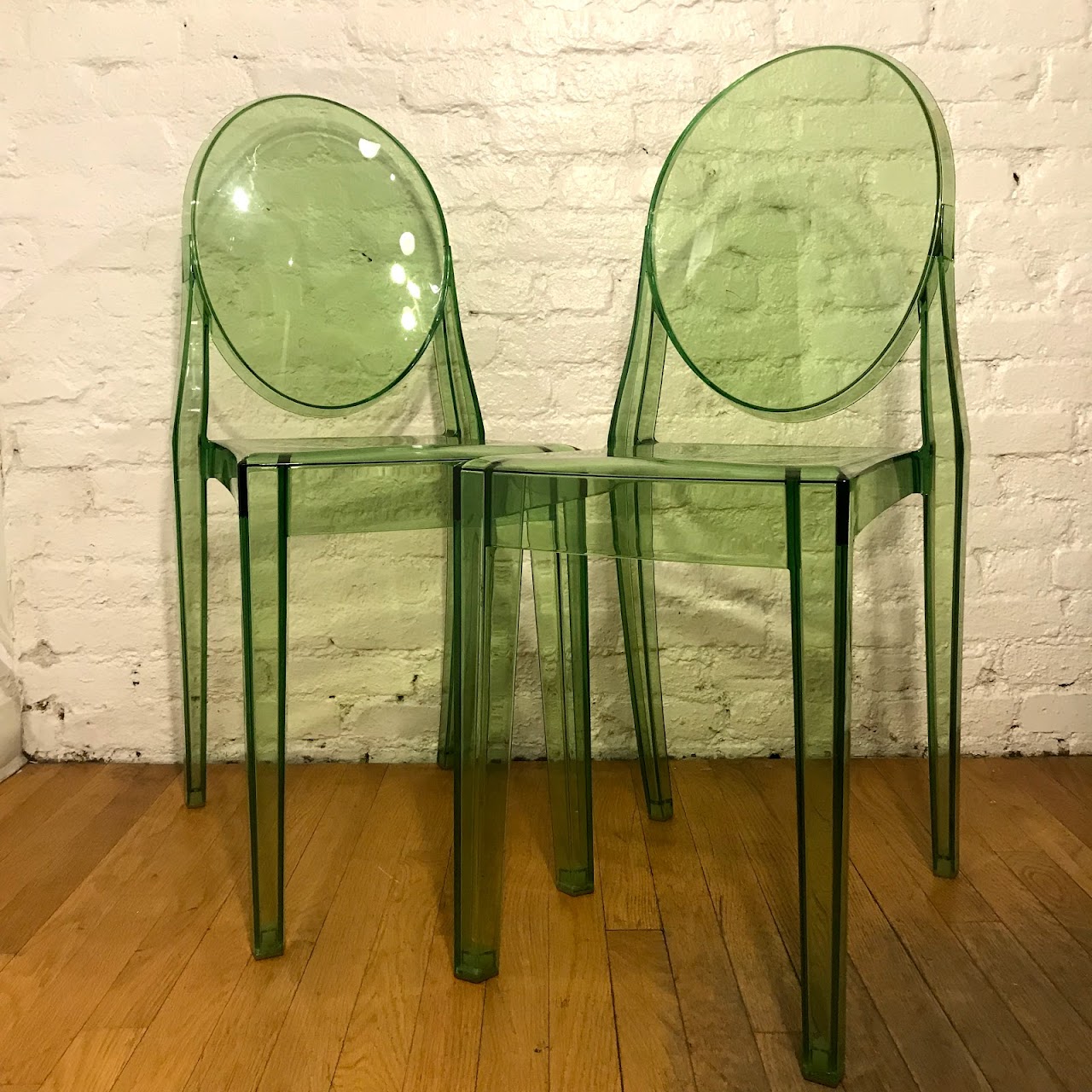 Kartell + Philippe Starck Victoria Ghost Chair Pair