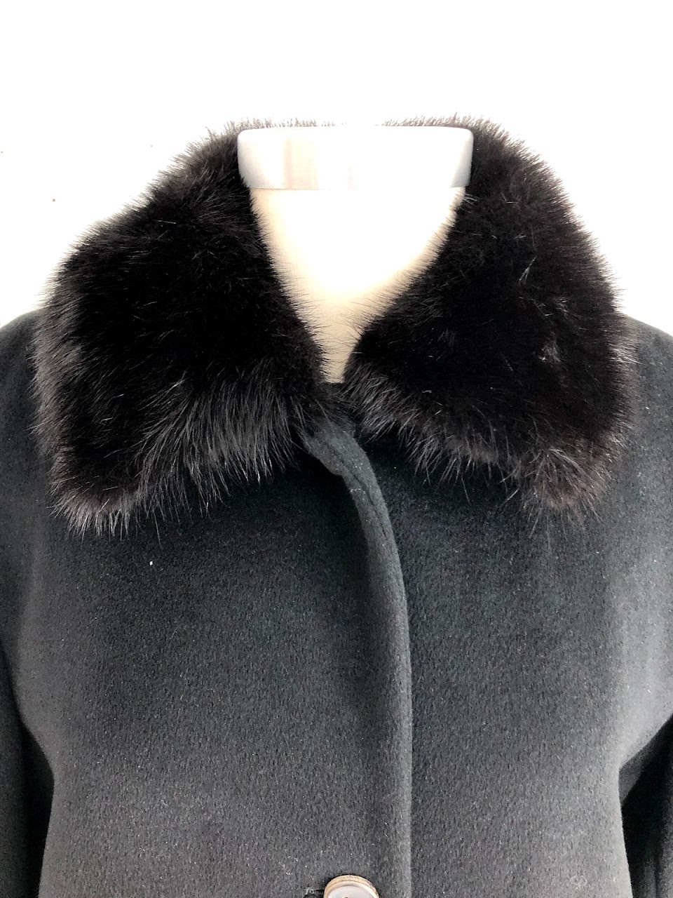 Agnona for Bergdorf Goodman Mink-Trimmed Coat