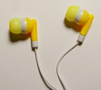  3.5mm Earphone In-ear Headphones For Mp3 MP4 PC Iphone -- Yellow