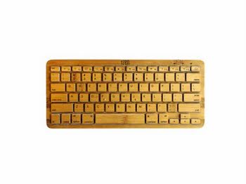 Bluetooth Wireless Bamboo Keyboard for Mac, iPhone And iPad by iZen Bamboo