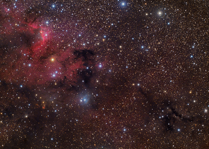 Nebulosa da Caverna, Sharpless 155, LDN 1210 e HH 168