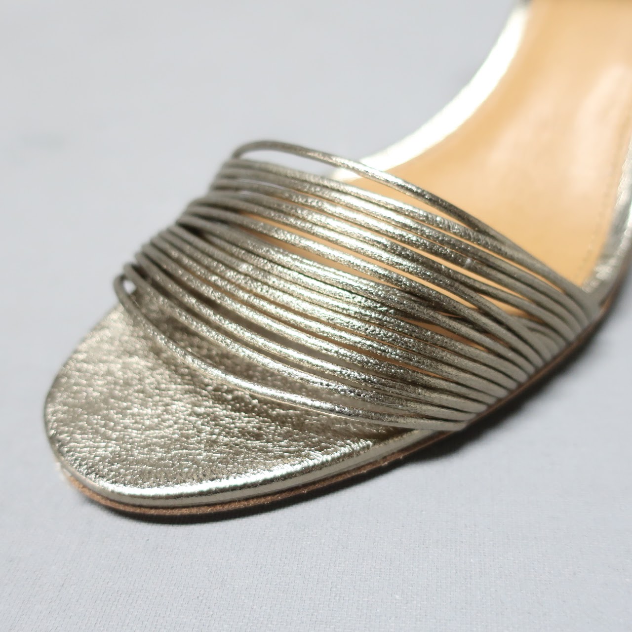 Coach Metallic Ankle Strap Sandals