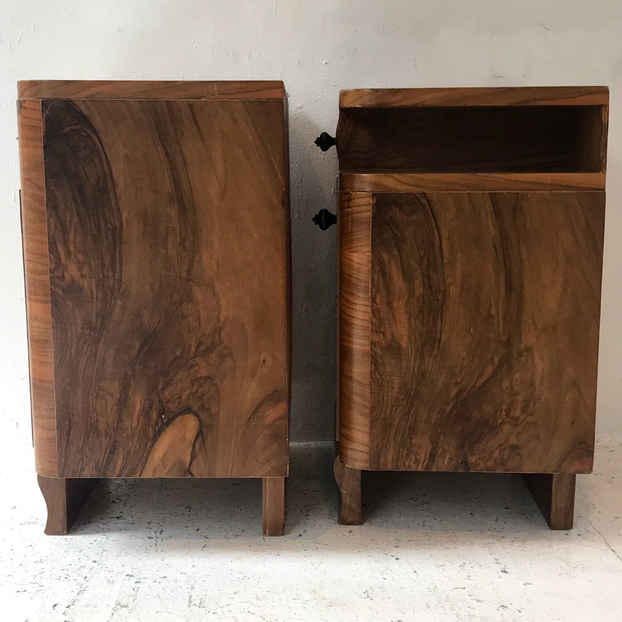 German Art Deco End Table Pair