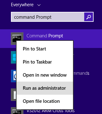 Image result for Open ‘command prompt’ by right click and run as administrator.