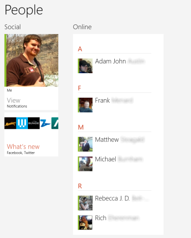 Windows 8 - Contacten sorteren en beheren in de app Personen