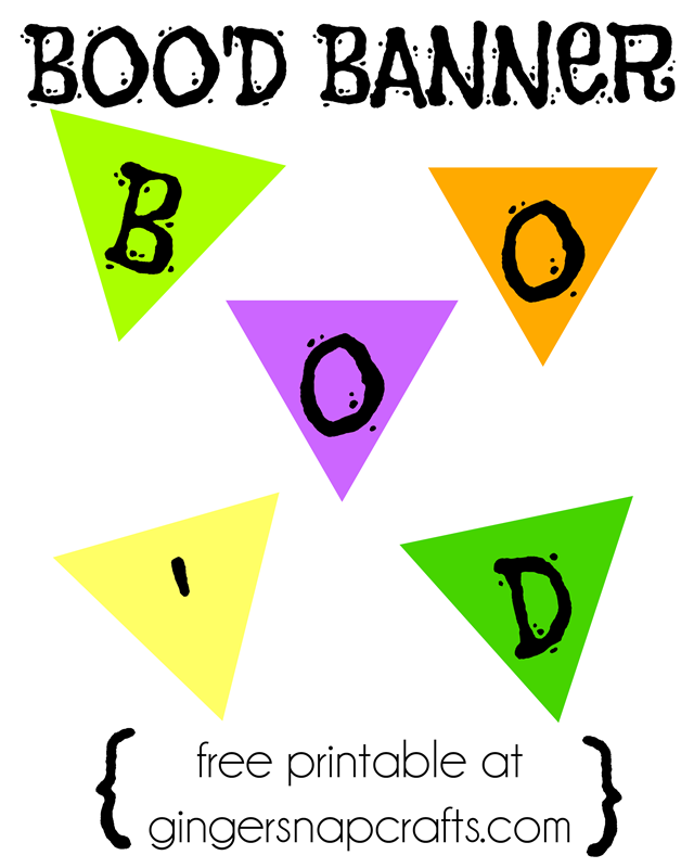 Boo'd Banner at GingerSnapCrafts.com