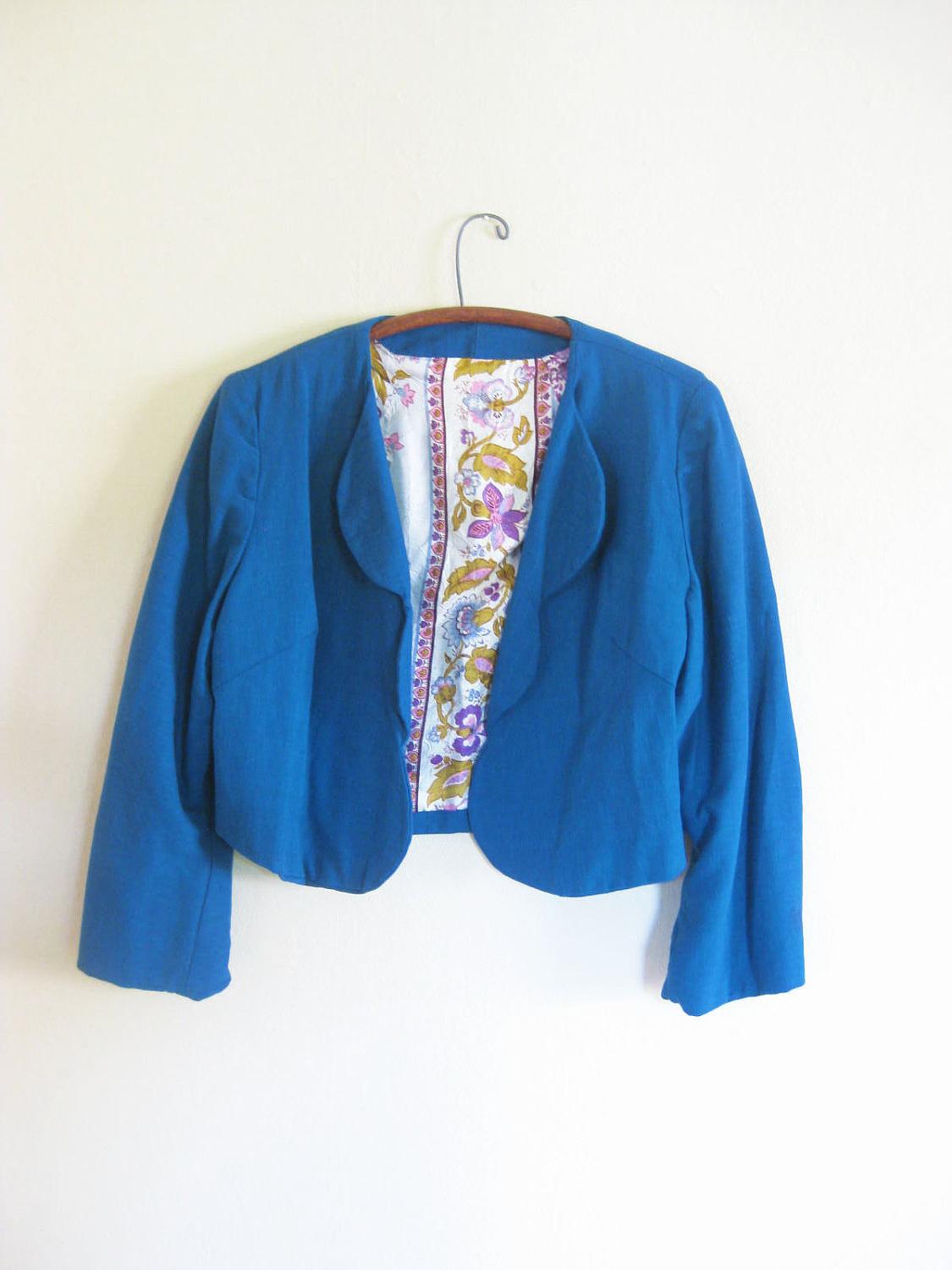 Vintage BOLERO Jacket TEAL