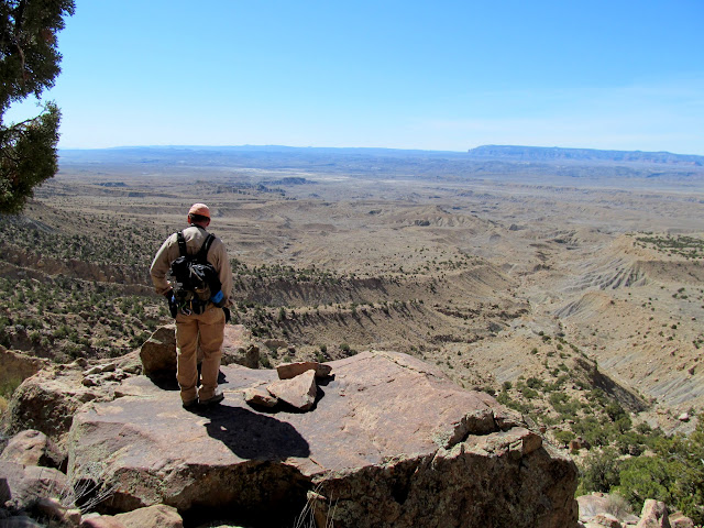 Alan overlooking the lower trail