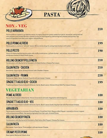Rolling Crunchys menu 