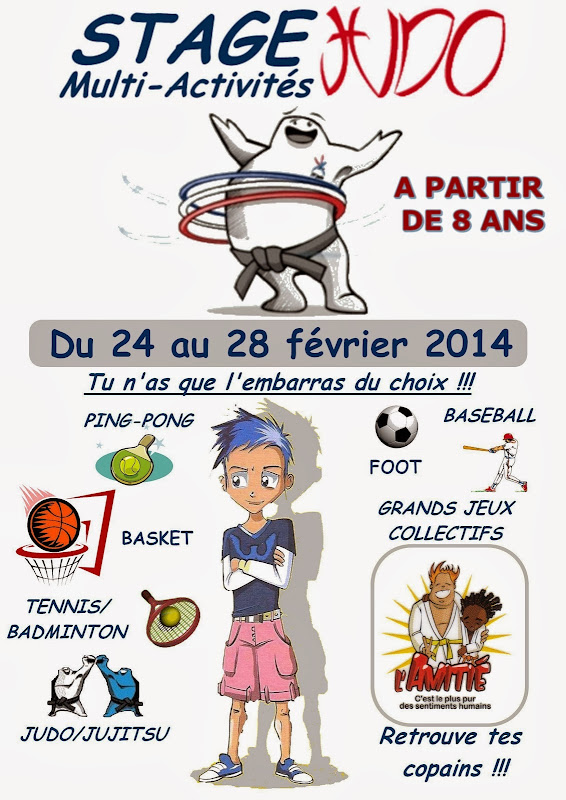 Stage judo/Loisirs <br>24 au 28/02/2014