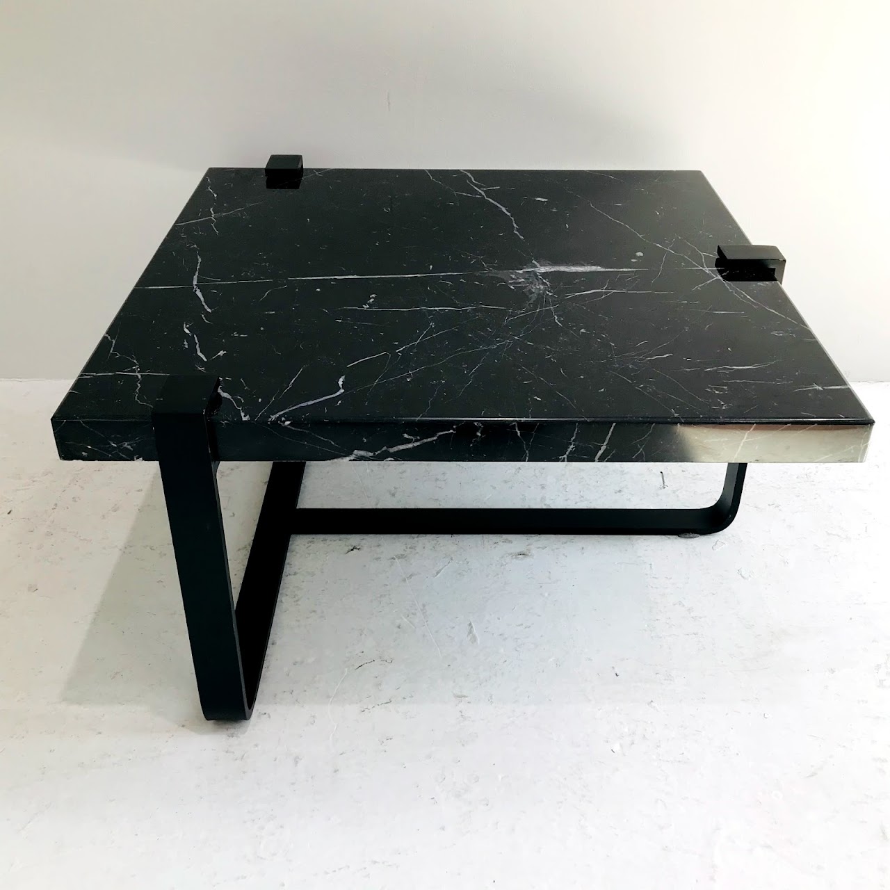 Black Marble Top Side Table #3