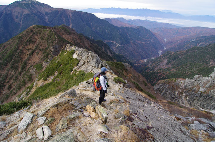 甲斐駒ケ岳の岩場