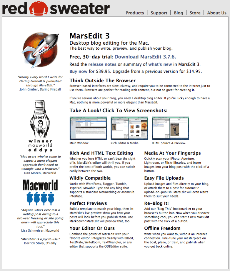 MarsEdit 3 Desktop blog editing for the Mac