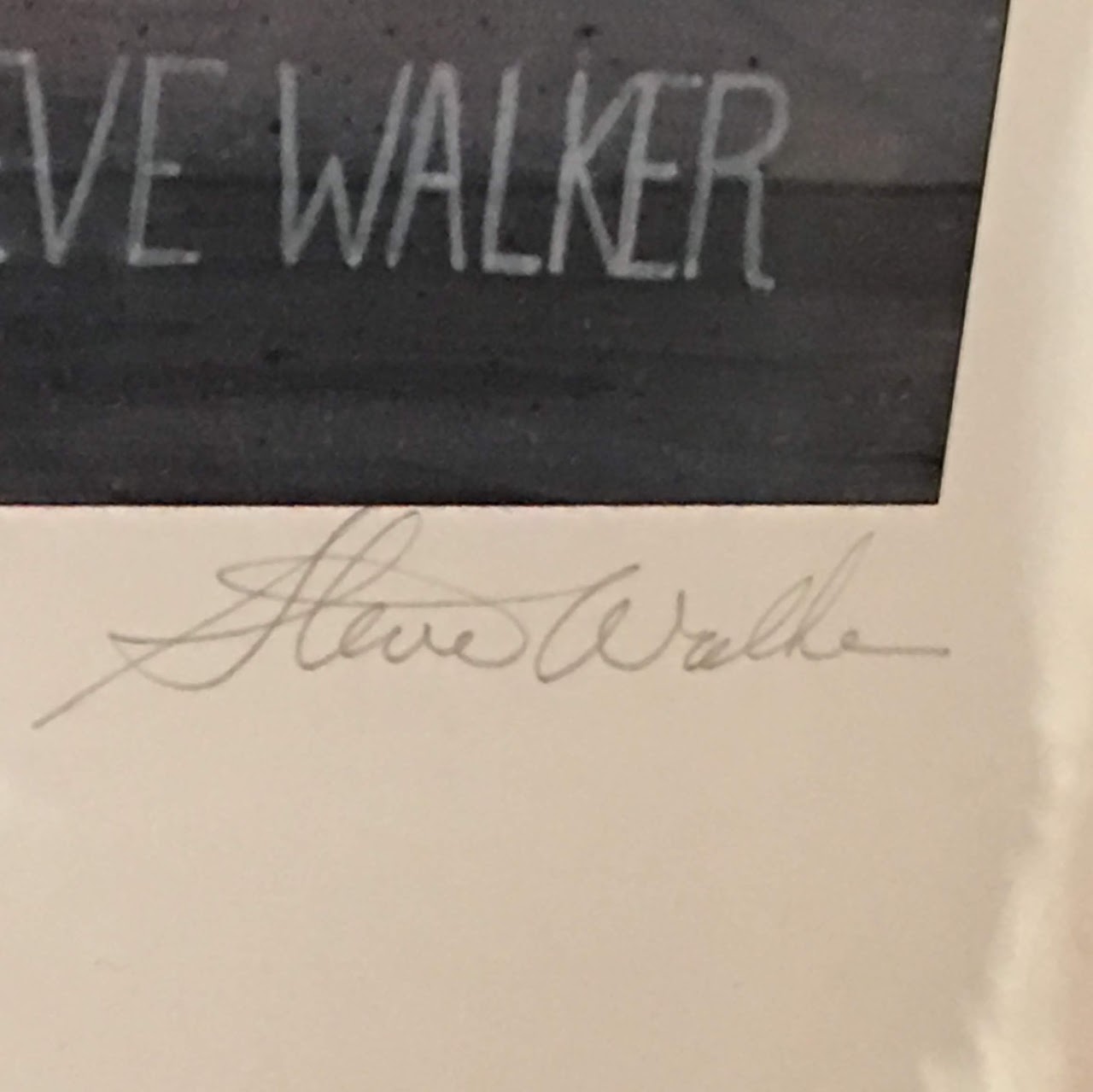 Steve Walker Signed Poster