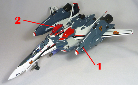 Macross Frontier VF-25F Armored Messiah Armament weapon position