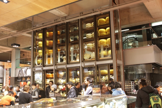 The wall of cheese at the Maple Leaf Gardens Loblaws.