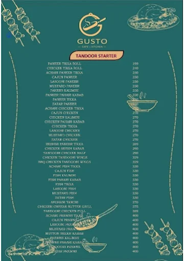 Gusto Cafe & Kitchen menu 