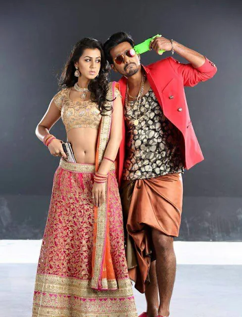 Nikki galrani naval showing pic with actor Vishnu in velainu vanthutta nan velaikkaraen