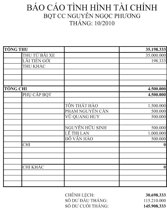 Báo cáo tình hình tài chính (từ tháng 06 đến tháng 12 năm 2010 BCTC%252520CCNNP%25252010