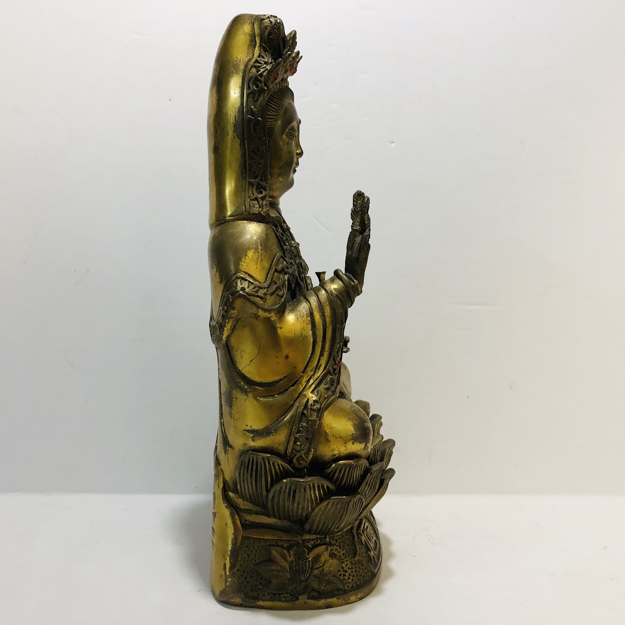 Large Brass Buddha Statue