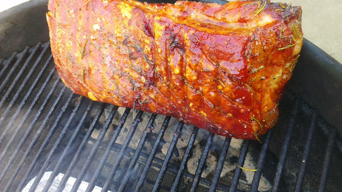 pork belly roast weber barbeque