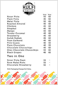 Kulfi Station menu 2