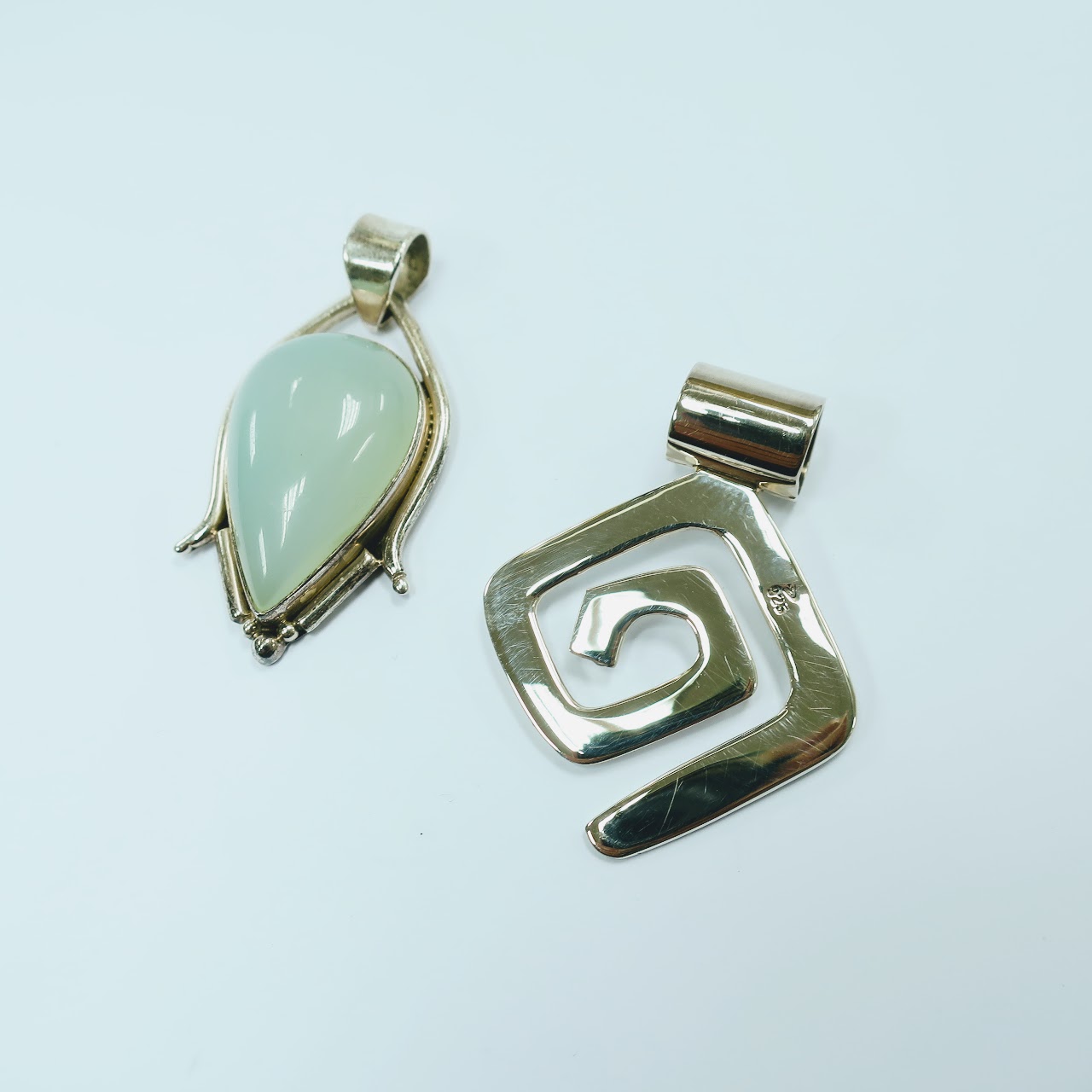 Sterling Silver Pendant Pair