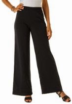 <br />Roamans Women's Plus Size Ponte Wide Leg Pants