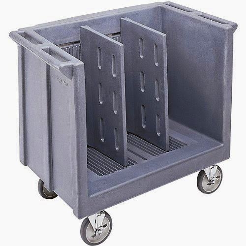 Cambro Adjustable Tray  &  Dish Cart: Granite Gray