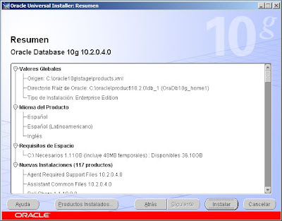 Instalar Oracle Database 10g R2 x64 en Microsoft Windows Server 2008 Standard x64