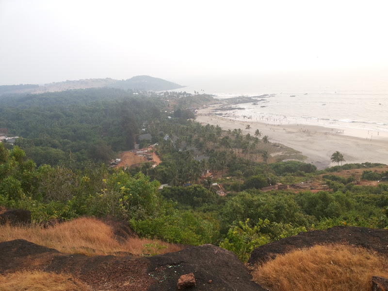 Vagator beach from Chapora fort - Goa