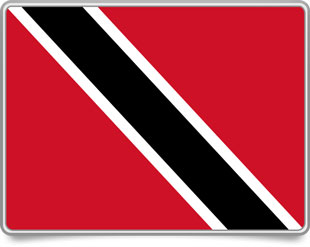 Trinidadian or Tobagonian framed flag icons with box shadow