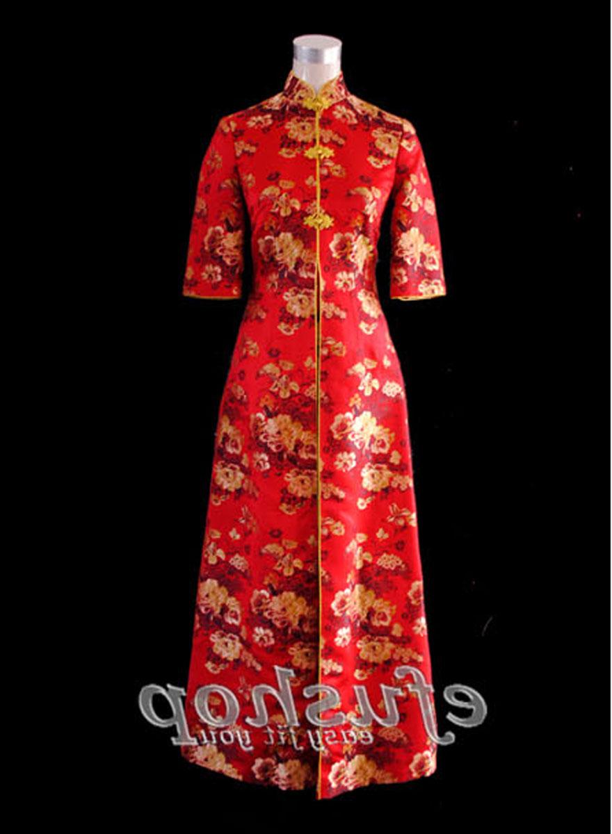 silk brocade Qipao sct200