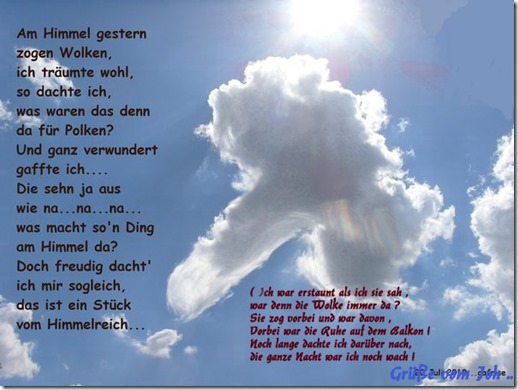 Wolkengebilde und Gedicht