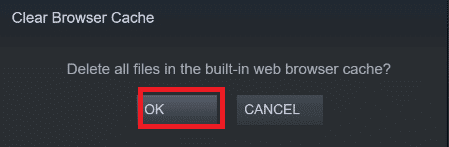 fare clic su OK.  Fix Steam è lento