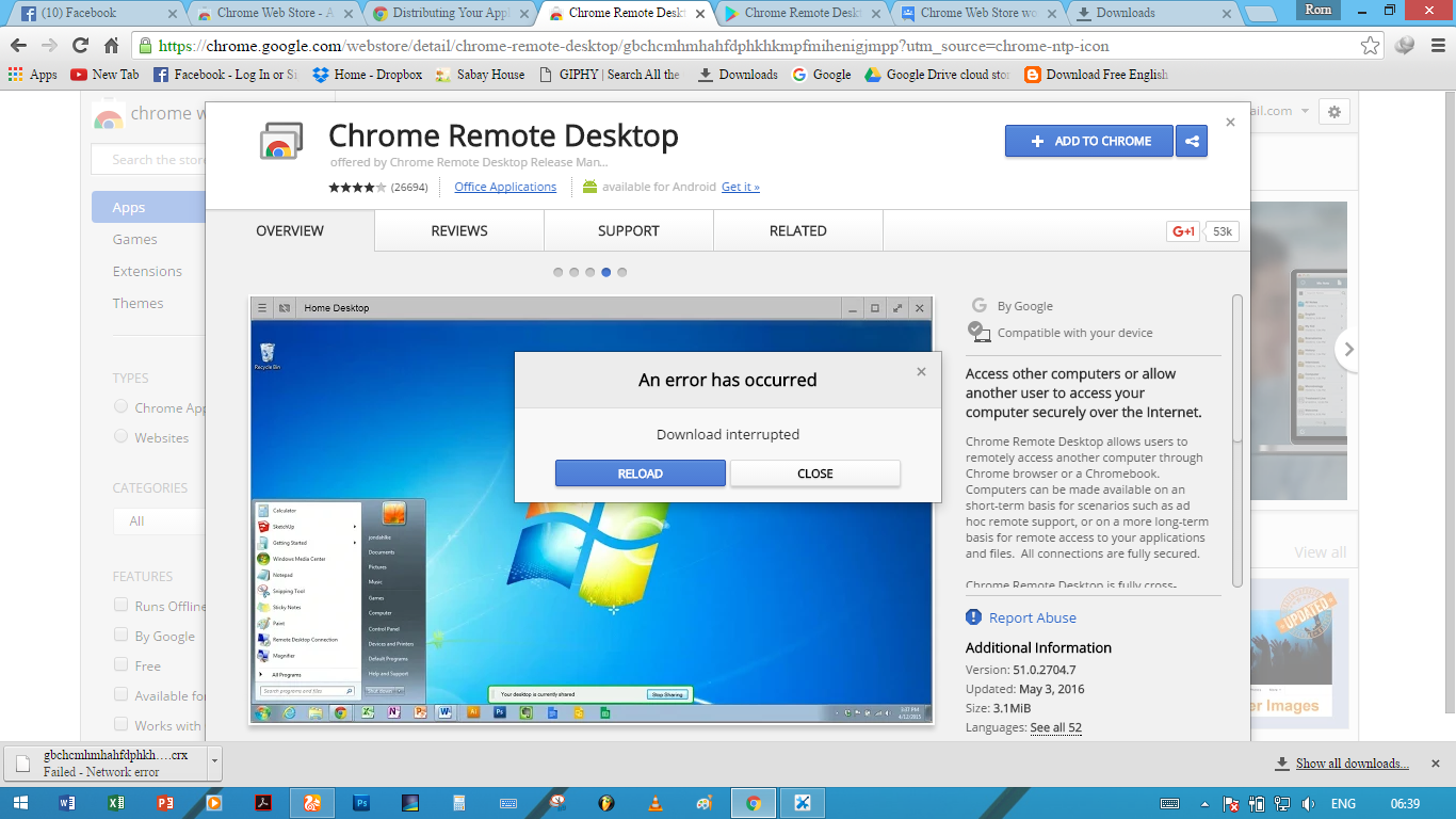 why won t google chrome download